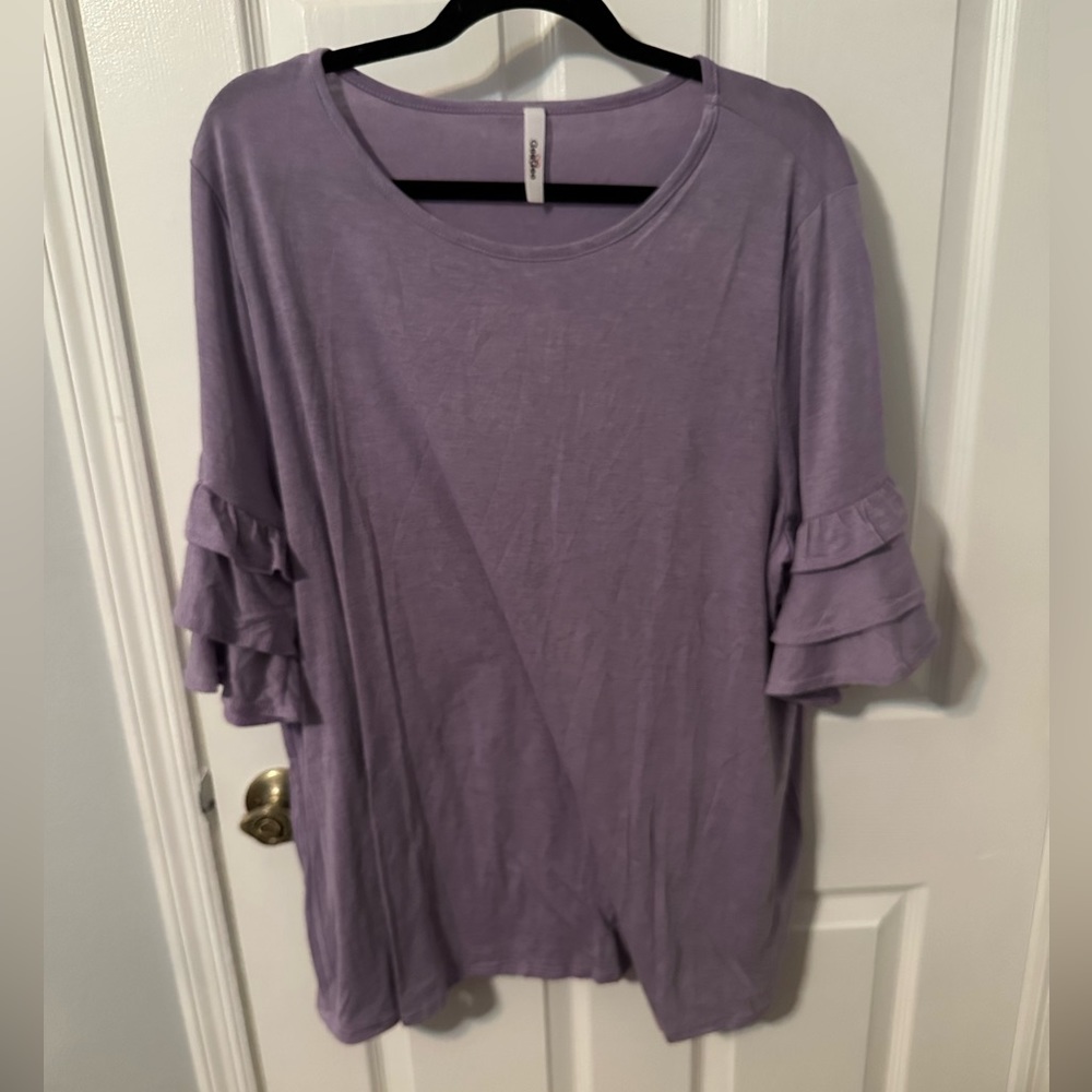 Plus size purple blouse